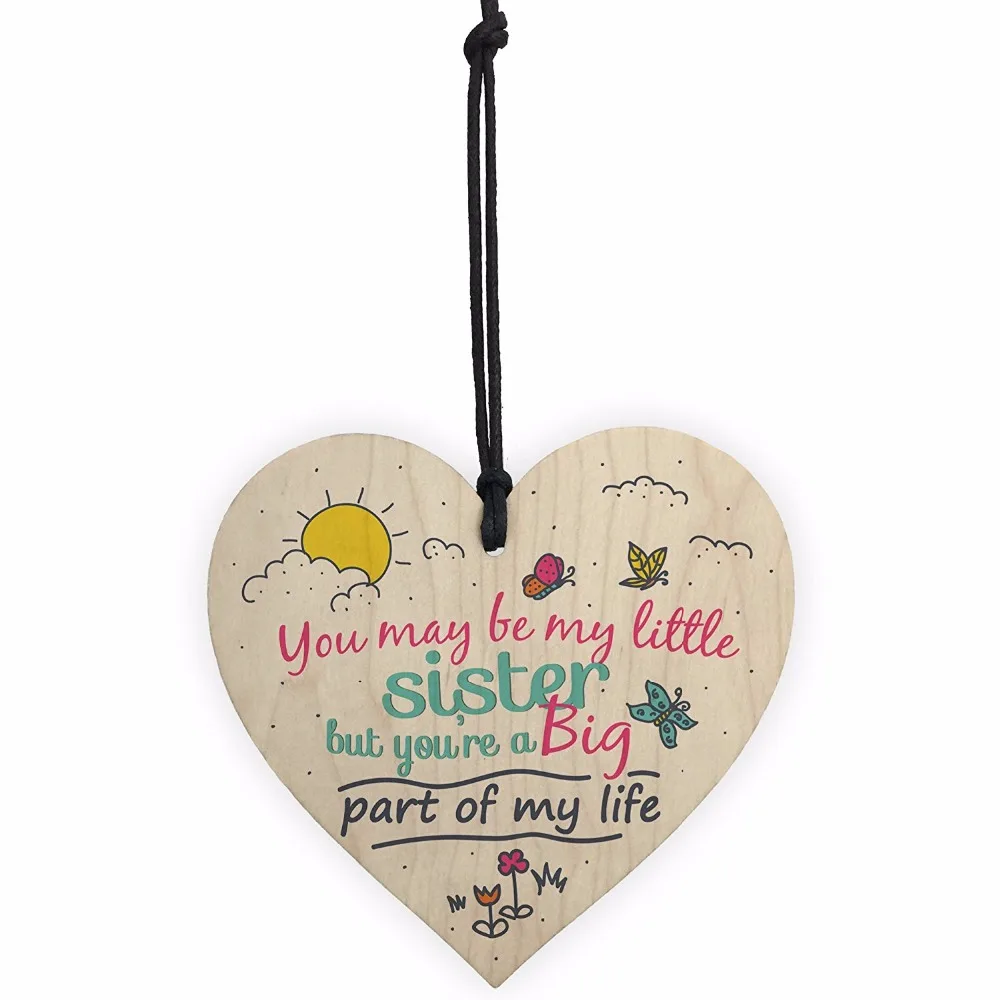 1-Meijiafei-Little-Sister-Big-Part-Of-My-Life-Wooden-Hanging-Heart-Plaque-Sister-Love-Best-Friend