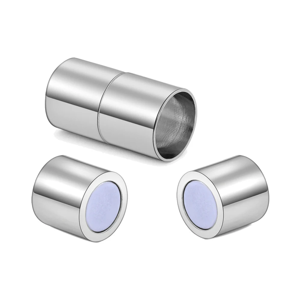 Silver 10 шт. золотой цвет магнитные застежки 3 4 5 6 7 8 10 12 14 15 мм кожаный шнур браслеты Разъемы для DIY ювелирных изделий Аксессуары - Цвет: Silver