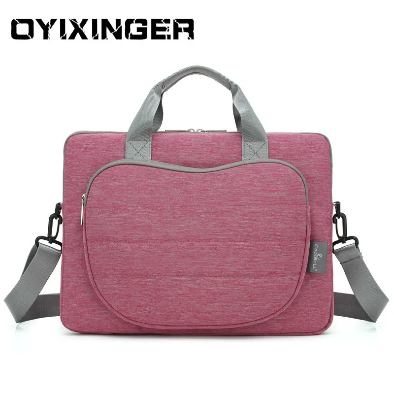 

New 12 Inch Laptop Bag 2020 Handbag For Men Women Messenger Notebook Briefcase Lady Solid Flap Bags For Macbook Pro Air Dell HP