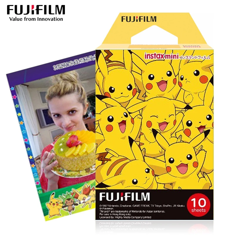 Fujifilm Instax Mini Pokemon Instant 10 пленка для Fuji 7s 8 25 50s 70 90 и SP-1, 2 принтера