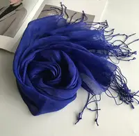55*180cm Fashion Soft Solid Women 100% Linen Flax Tassel Scarf Summer Travel Sunscreen Long Shawl Elegant Hijab Women Foulard - Image 5