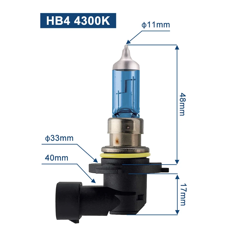 Philips HB4 галогенный 60/65 Вт 12 В Crystal Vision 4300K яркий белый светильник, автомобильная лампа 9006, головной светильник T10, оригинальные аксессуары для автомобиля, 2 шт