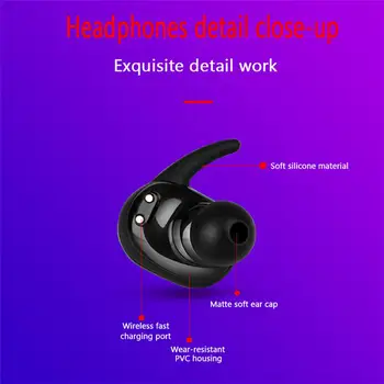 

TWS Fingerprint Touch Bluetooth Earphones, HD Stereo Wireless Headphones,Noise Cancelling Gaming Headset