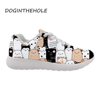 

Sneakers Platform 2020 Cartoon Dogs Pattern Women Casual Sneakers Nursing Comfortable Mesh Flats Shoes for Female Girls Zapatos