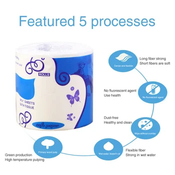 

10 Rolls Toilet Paper Bulk Rolls Bath Tissue Bathroom Soft 3 Ply Skin-Friendly Household New PI669