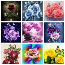 

Flower DIY 5D Diamond Painting Full Drill with Number Kits Home and Kitchen Wall Decoration Gifts for Adults and Kids