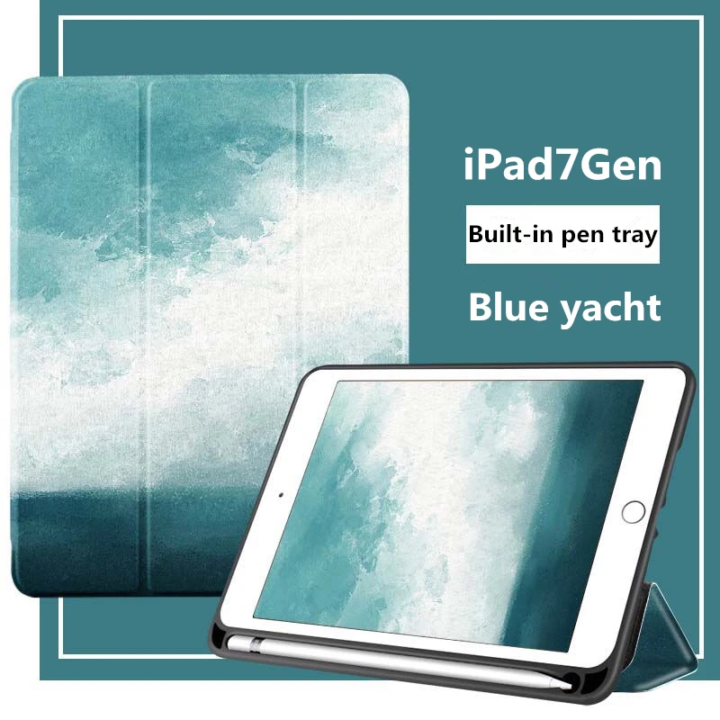 Для Apple iPad 7th 10,2 чехол 7-го поколения для нового iPad 7 10,2 дюймов чехол тонкий флип-чехол Мягкий защитный чехол