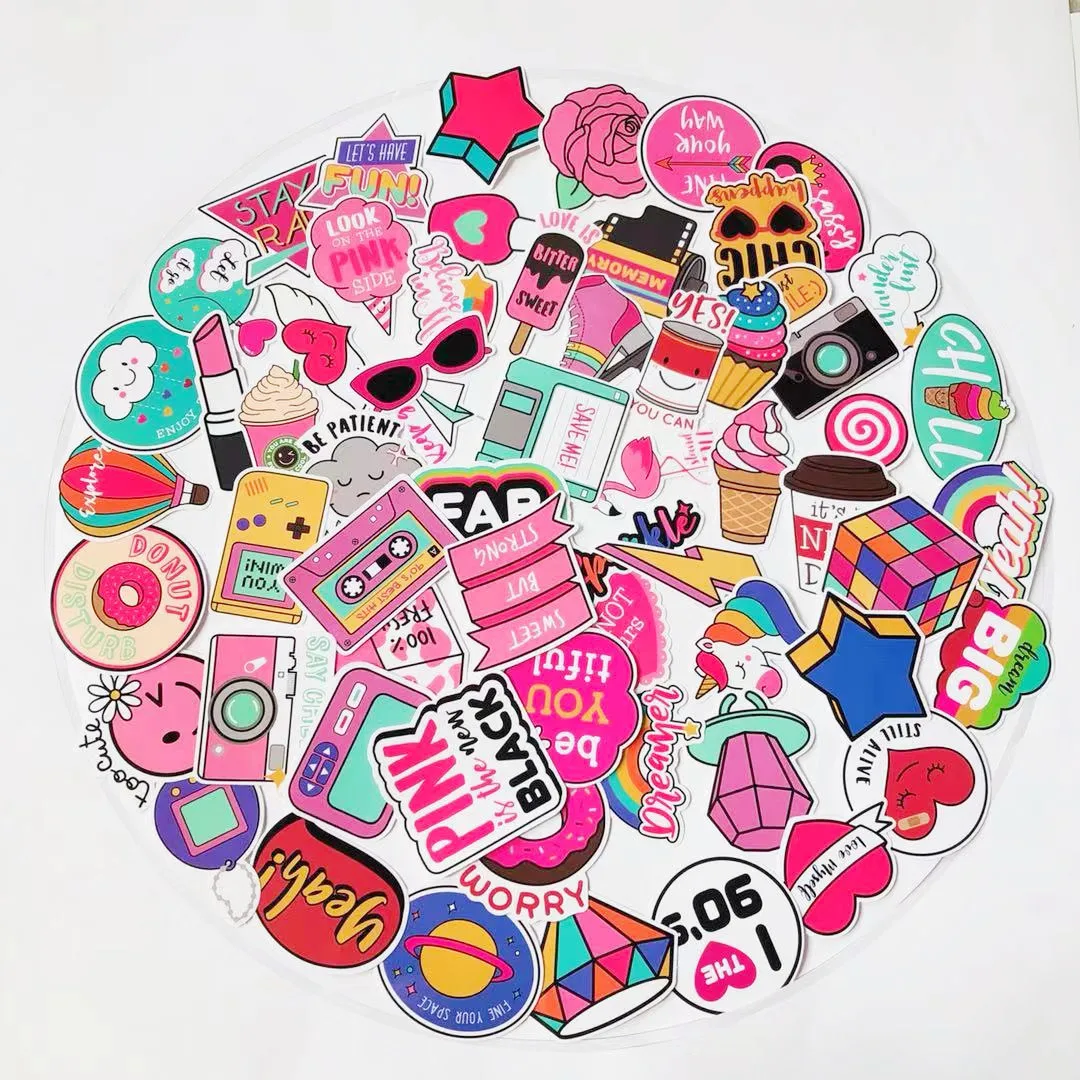 61 шт. милая девушка розовая красота гидро фляжка наклейка s instagram наклейка для скрапбукинга чемодан для скейтборда наклейка для ноутбука s vsco наклейка