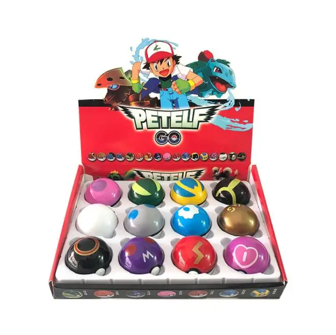 12 Pz/Set Pvc Pokeball Carino Pokemon Figure Giocattoli Per Bambini Pikachu Giappone Figure Anime Pokemon Ball Pokemon Go Figure