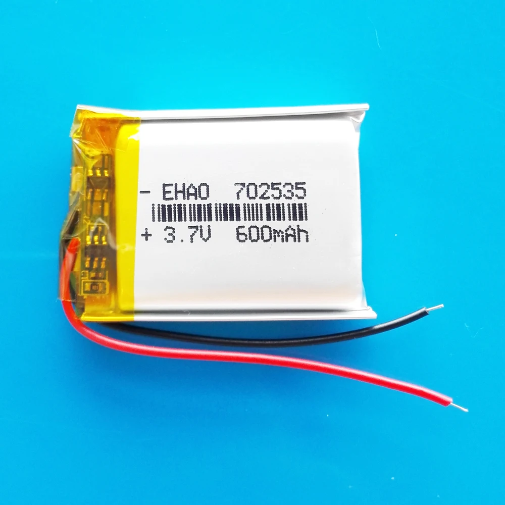 3 7 V 600mAh 702535 lipo полимерная литиевая аккумуляторная батарея для MP3 GPS DVD bluetooth