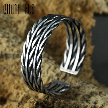 

Genuine 100% 925 Sterling Silver Vintage Lovers Open Rings Fashion Jewelry