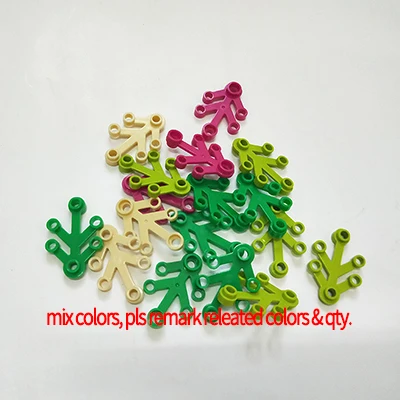 BEIMONGO строительные блоки MOC конечность элемент, маленький лист дерева растения ветви дерева DIY детские игрушки могут быть compitabled - Цвет: Mix color pls remark
