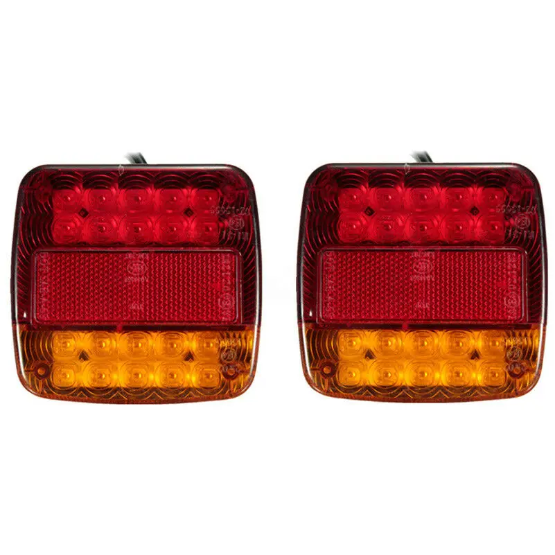 

2pcs 12V LED Car Trailer Truck Taillight Brake Stop Turn Signal Light AS+ABS Super Bright Shock Resistant Universal