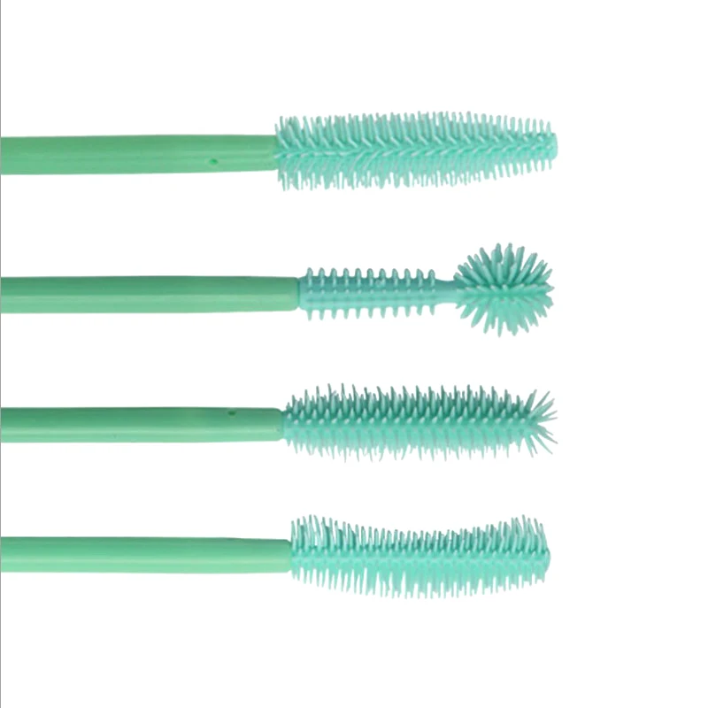 New 10Pcs/Lot Silicone Eyelash Makeup Brush Comb Mascara Wands Eyebrow Brush Make Up Tools Eye Lashes Extension Tool