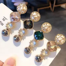 Женская заколка для волос, ювелирное изделие, корейская мода, кристальная круглая Геометрическая Золотая заколка, элегантные аксессуары для головы, тиара, вечерние, подарок