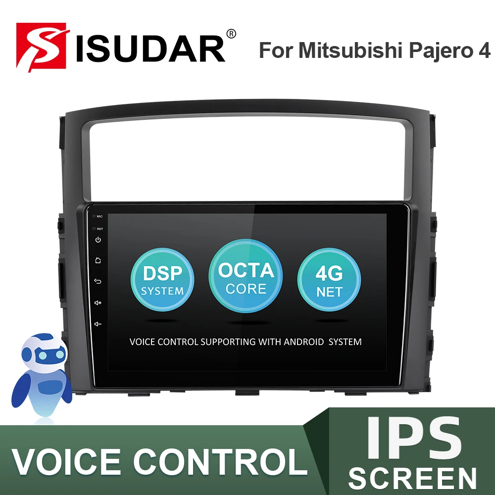Автомобильный радиоприемник ISUDAR для MITSUBISHI/PAJERO No 2 Din Android 9 Авторадио