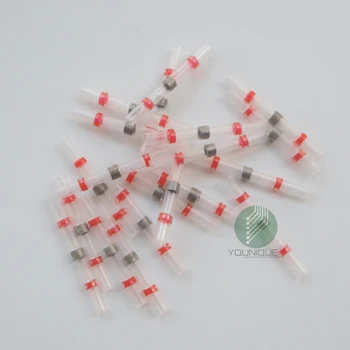 

Red 3.0mm Diamiter Heat Shrink Solder Butt Splice Terminal Connectors Auto Electrical 22-18AWG