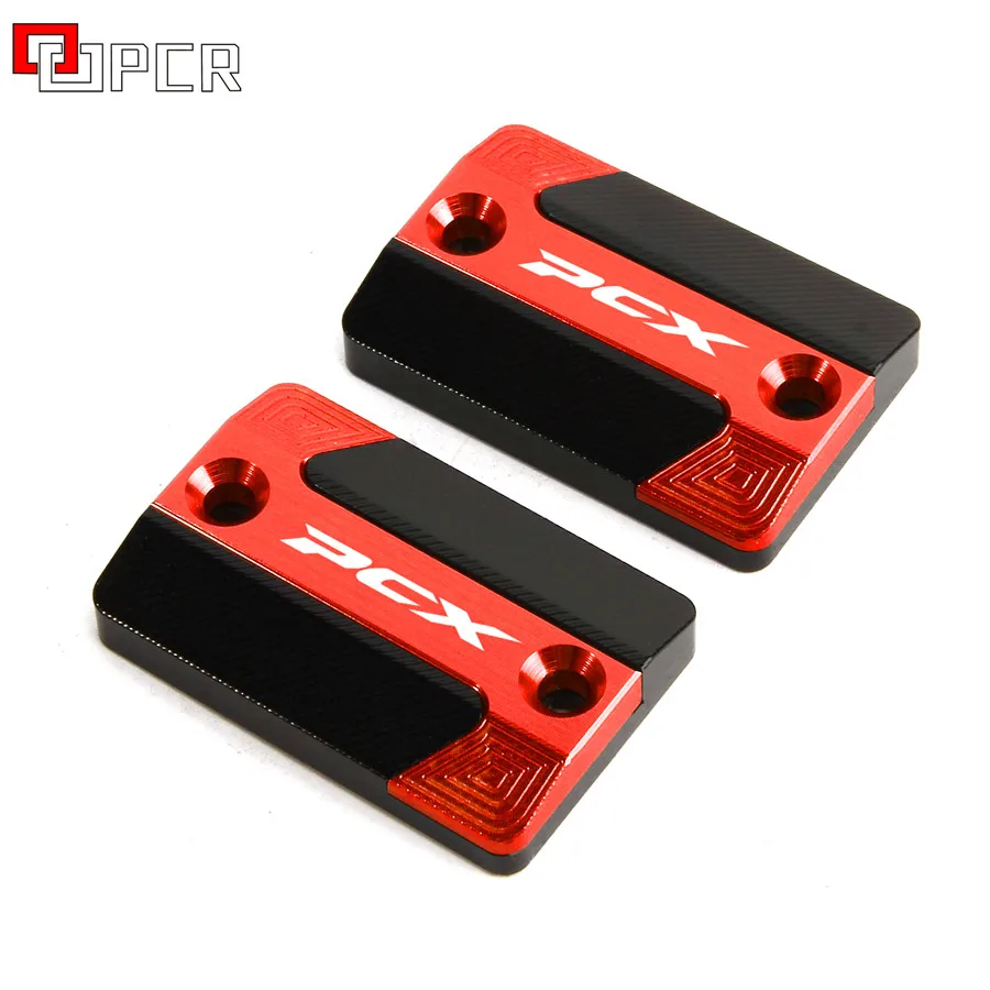 2 pieces red Мотоцикл с ЧПУ Алюминиевый главный тормозной цилиндр для переднего колеса Крышка бачка Крышка для HONDA PCX 125 PCX 150 PCX125 PCX150 - Цвет: 2 pieces red