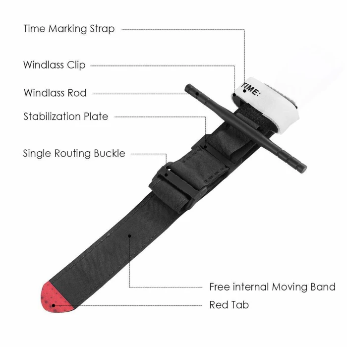 Tourniquet Suit First Aid Buckle One Hand Tourniquet Strap Trauma Shear Pouch Set FH99