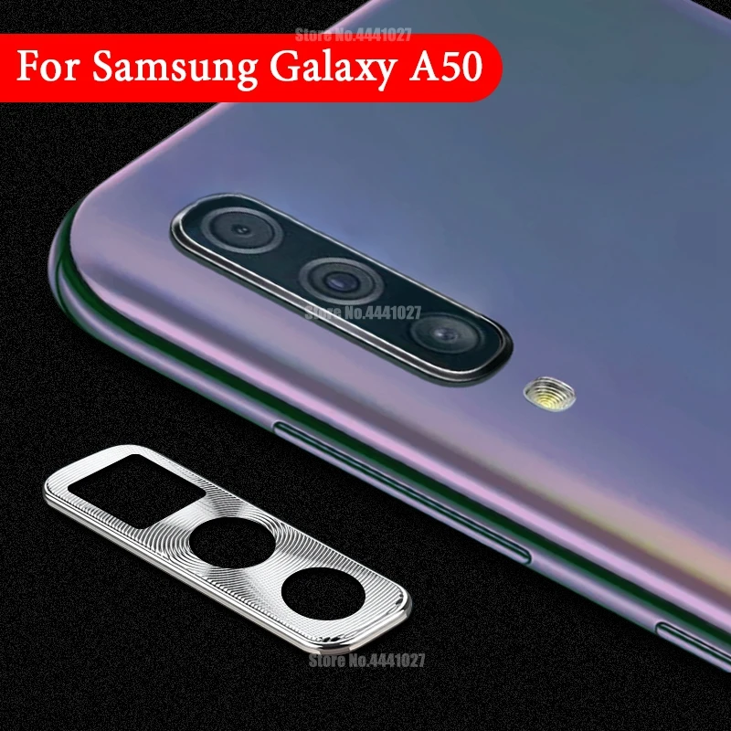 Защита объектива камеры для samsung Galaxy A50 A30 Защита камеры покрывающие кольца для samsung A50 A30 защитный пластинчатый металл кольцо - Цвет: Silver