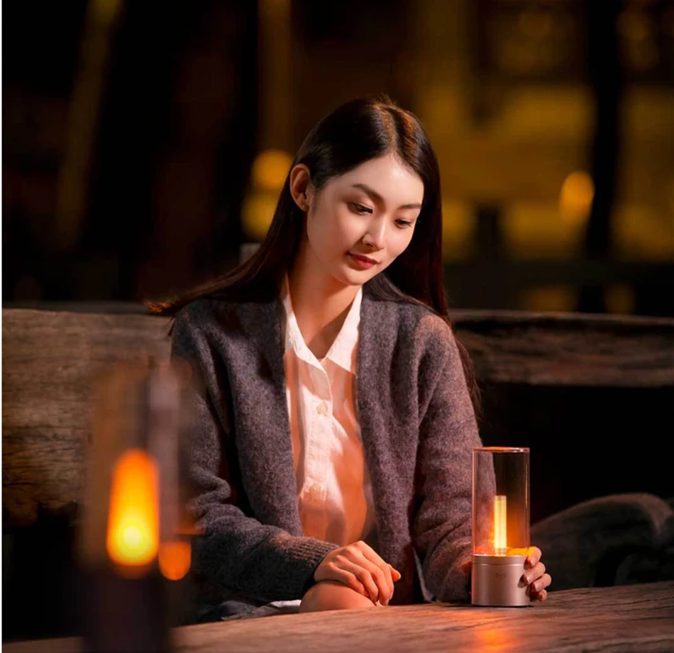 Xiao mi Yee светильник Candela электрическая свеча умный ночной Светильник mi jia атмосферная настольная Светодиодная лампа для дома