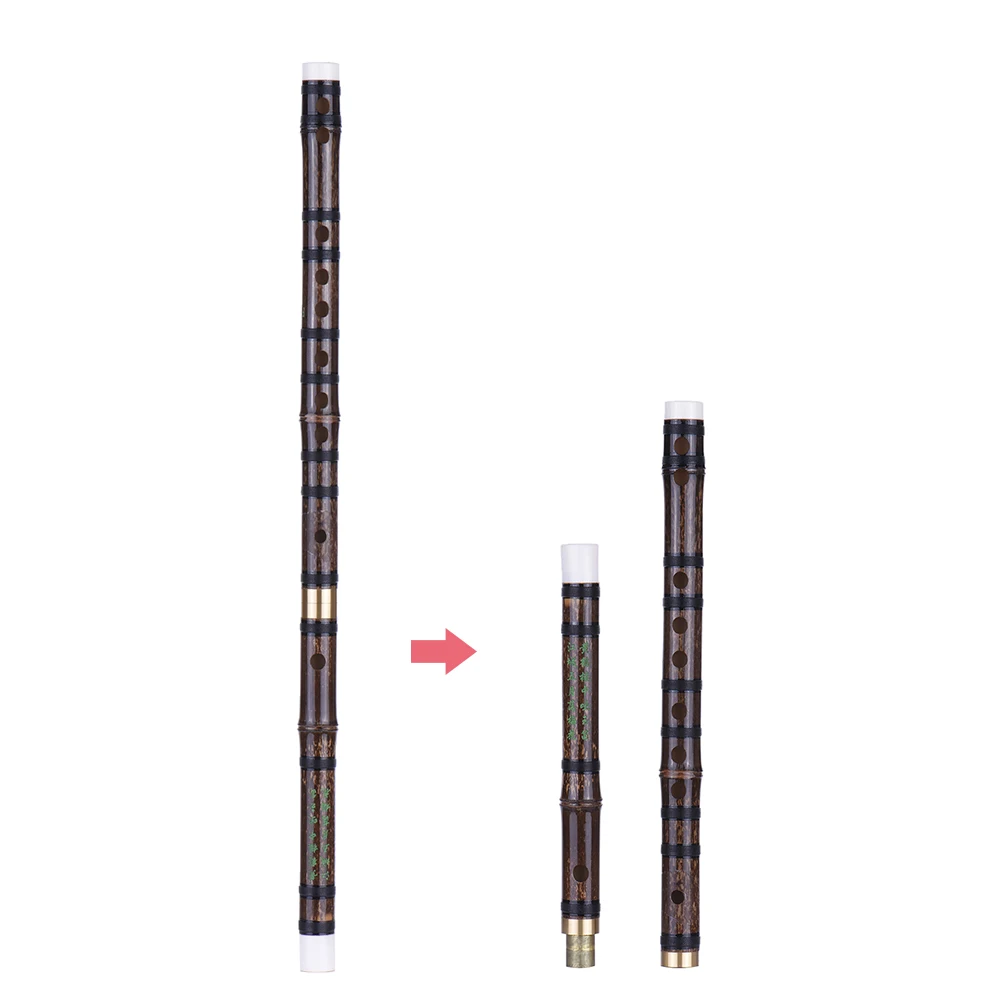 

Pluggable Handmade Bitter Bamboo Flute/Dizi Traditional Chinese Musical Woodwind Instrument in F Key for Beginner Study Level