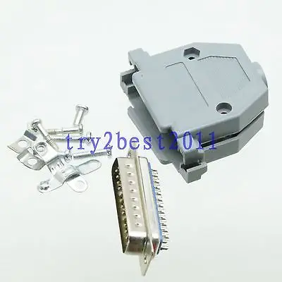 DHL/EMS 100 шт разъем DB25 25pin штифт VGA 2 ряда пластиковая крышка капота-C1