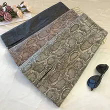 Белая кожаная юбка со змеиным принтом уличная Faldas Mujer Moda Мини-Юбки Женские Falda Serpiente юбка с высокой талией