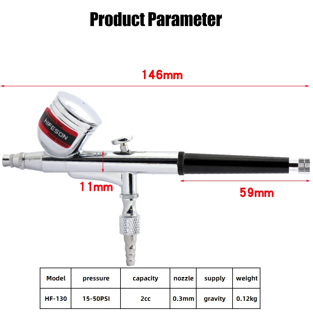 Распылитель воздуха распылитель пистолет 0,3mm 9cc HF130 пневматический мини Краски пистолет-распылитель средство аэрозольный распрыскиватель ручка для автомобилей коммерческих Краски Инж