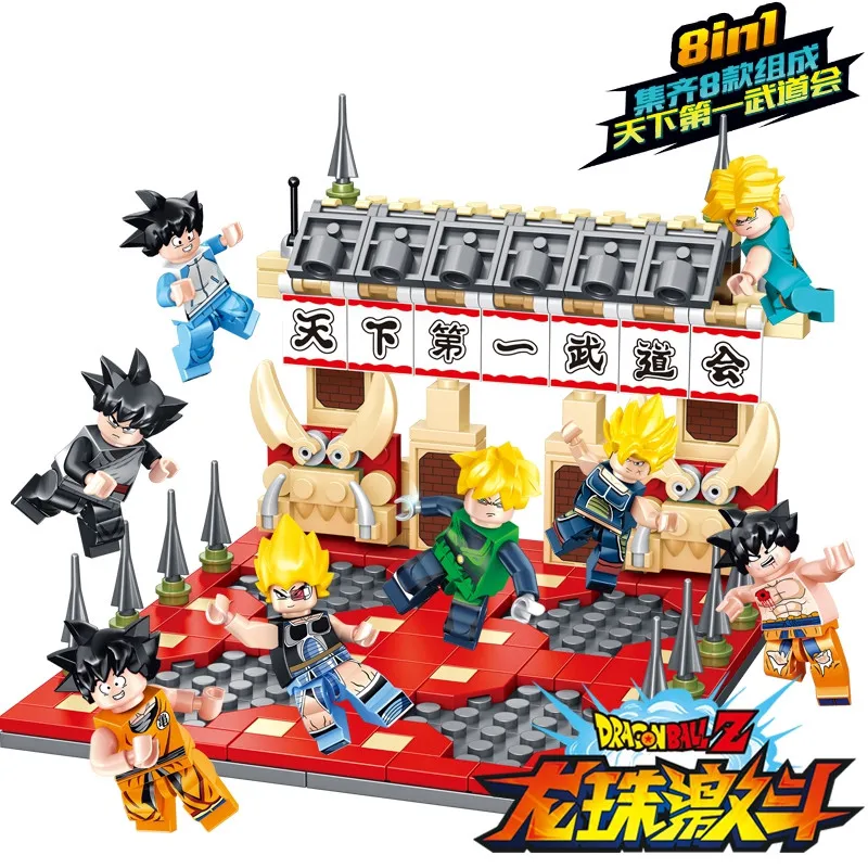 8 шт. Dragon Ball Z Son Goku Аниме Супер Вегета фигурки строительные блоки кирпичи игрушки Juguetes