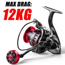 

HFBIRDS Spinning Fishing Reel Max Drag 12KG Metal Spool High Speed Carp Fishing Reel Spinning Sea Saltwater Reel