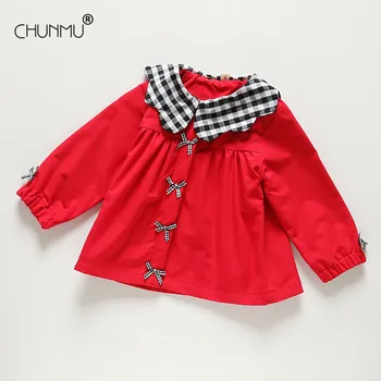 

Baby Girls Coats and Jackets Autumn Spring Kids Collar Plaid Lapel Tops Outerwear Coat Toddler Boys Jacket Girls Clothes