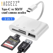¡! ACCEZZ-Adaptador de lector de tarjetas OTG, USB, tipo C, TF, SD, CF, para MacBook Air Pro, Samsung, cámara U, disco de memoria Flash, lector de tarjetas