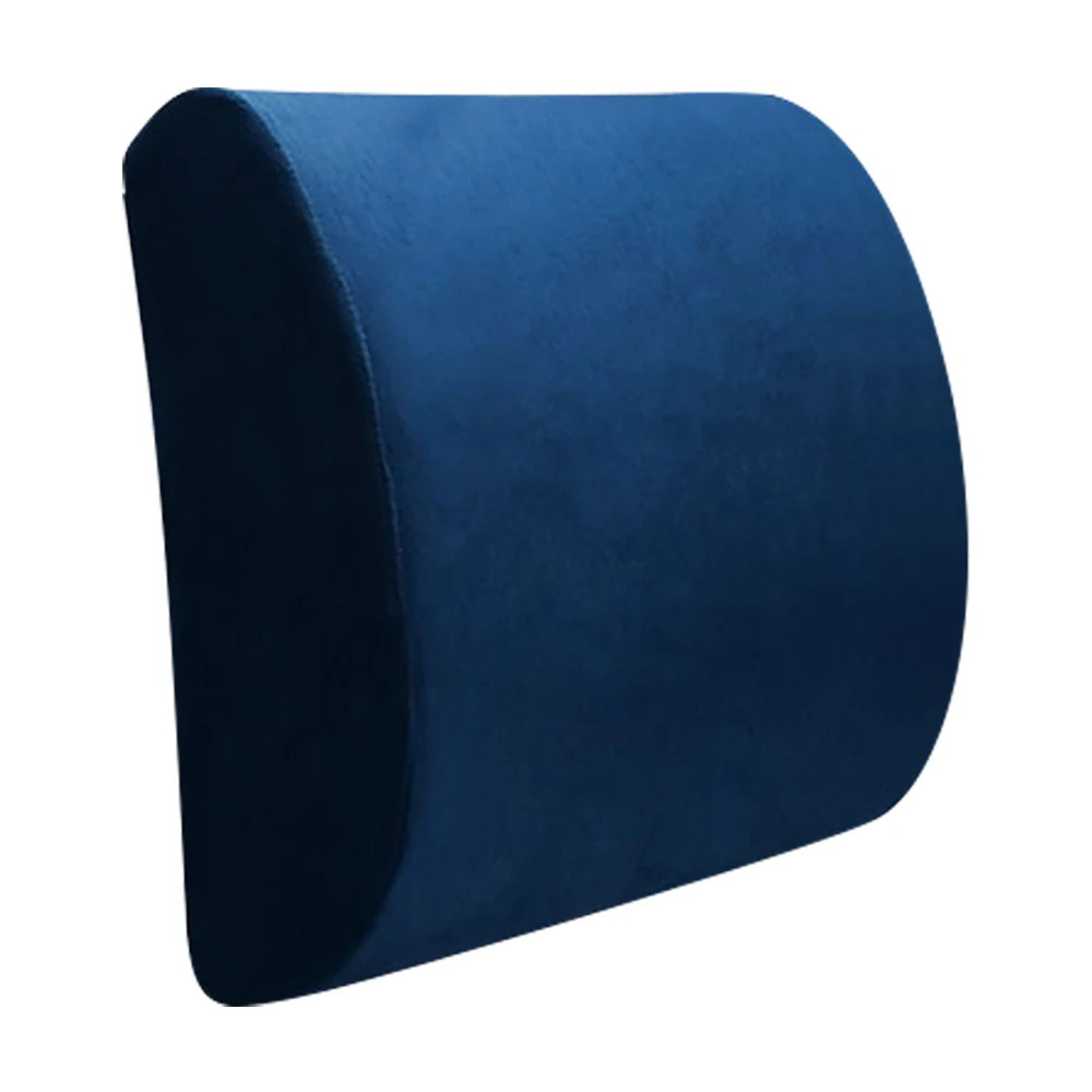 Светло-желтый Car Memory Foam Breathable Healthcare Lumbar Cushion Back Waist Support Travel Pillow Car Seat Home Office Pillows Relieve Pain - Цвет: Светло-желтый