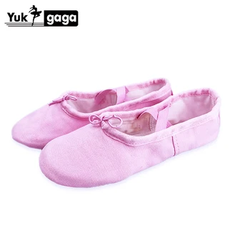 

New 5 Color Canvas Soft Ballet Shoes Dance Shoes Yoga Sneakers Children Girls Women Slippers According The CM To Buy