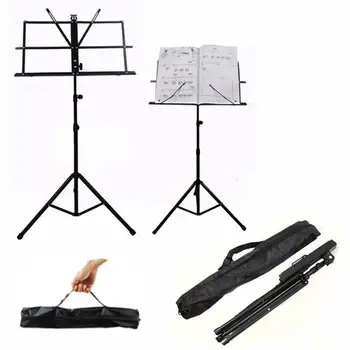 

Folding Music Stand with Sheet Bag 50-140cm Rack Metal Foldable Portable Adjustable