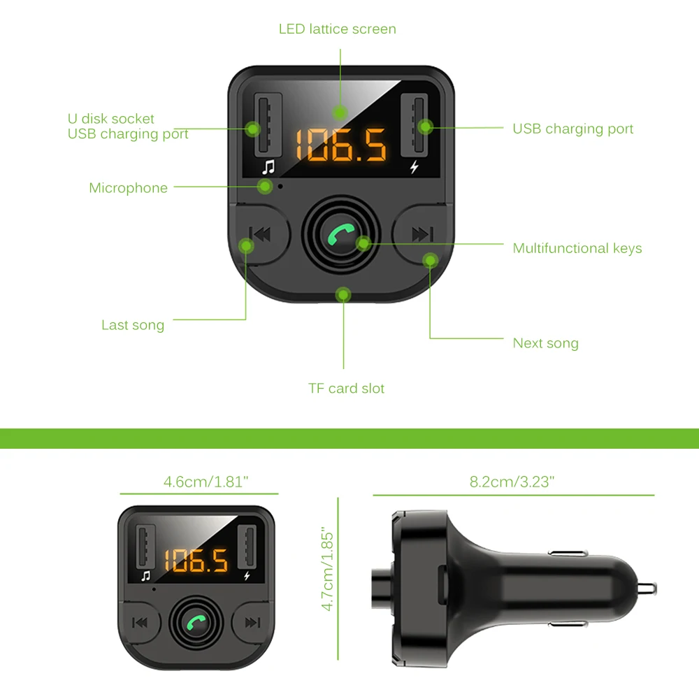 bluetooth fm transmitter car kit
