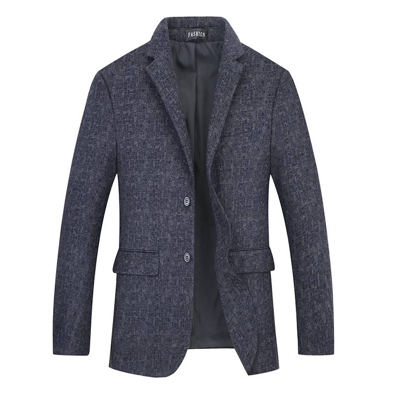 DarkGrey Плюс 10XL 8XL 6XL Блейзер куртка для мужчин зима и осень мужской повседневный клетчатый костюм с отворотом приталенный стильный костюм пальто клетчатая парка - Цвет: DarkGrey