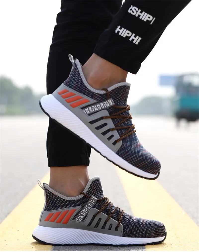 DEWBEST Safety Shoes Men Work Boots Construction Men's Outdoor Steel Toe Cap Shoes Men Puncture Proof High Quality Safety Boots4