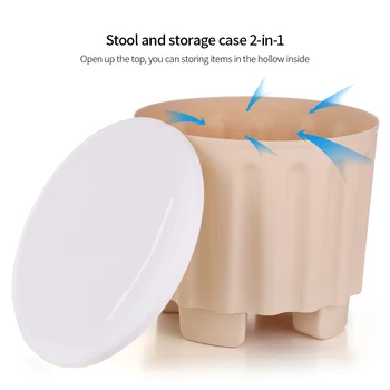 

Multi-purpose Stool with Removable living room tea table Lid Stackable Stool Chair with Storage Function creative Stool