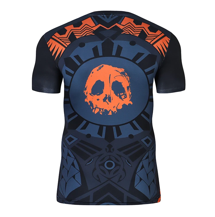 Kurzarm-Kompressionsshirt, atmungsaktiv, stilvoll, für den Sommer, Basic, Alltagskleidung für Fitness – Detail 7