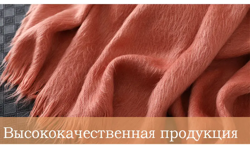 Женский шарф модные зимние однотонные кашемировые шарфы женские шали и обертывания бандана женская пуховая накидка толстый теплый плюш