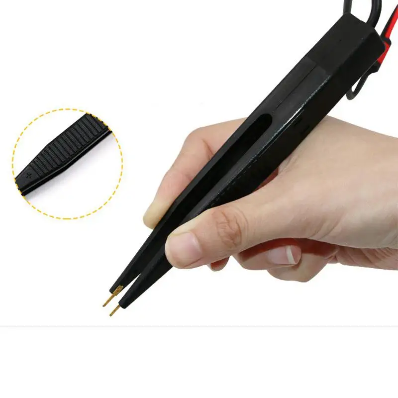 SMD Multimeter Probe Inductor Test Clip Meter Probe Wire Tweezers Needle Leads Pin Tester for Digital Resistor Capacitor Cable