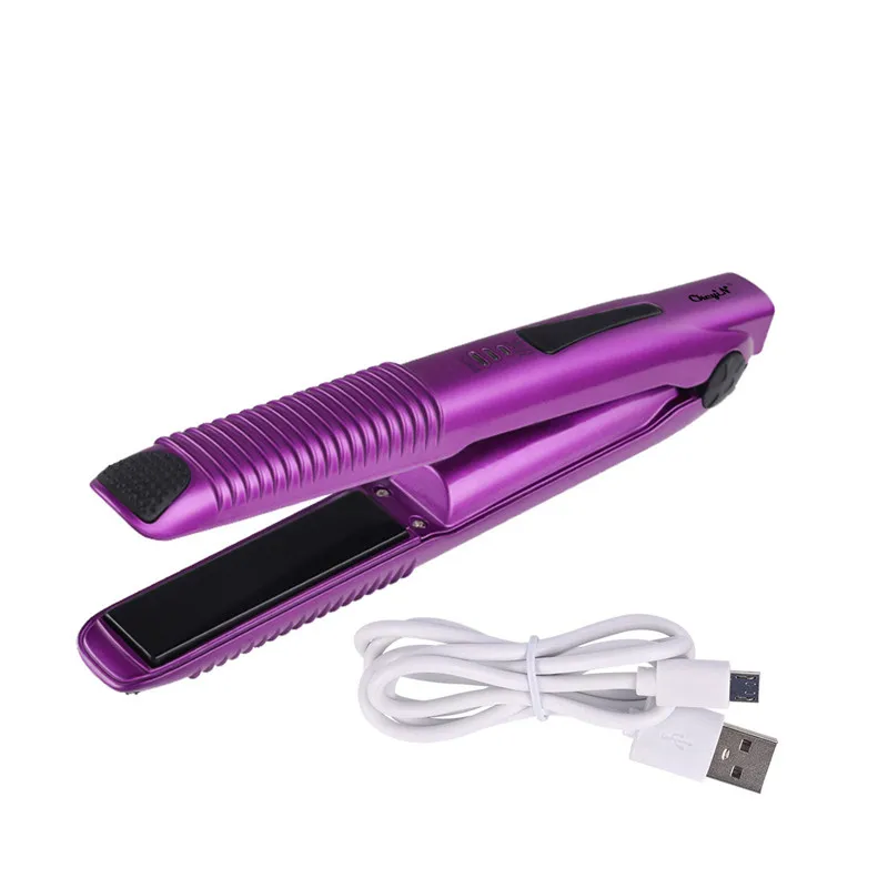 2 в 1, мини выпрямитель для волос, щипцы для завивки волос, USB Перезаряжаемый плоский утюг, беспроводной выпрямитель, портативный инструмент для путешествий 45 - Цвет: HS350ZQ