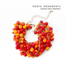 Pulseira Masculina, древние узоры, бисер, карамельный цвет, акриловый браслет, многослойные серьги, подходят к модели