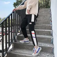 Хипстер спортивные брюки с карманами Карго Jogger Брюки Мужская хип-хоп мода повседневные брюки уличная Harajuku мужские брюки