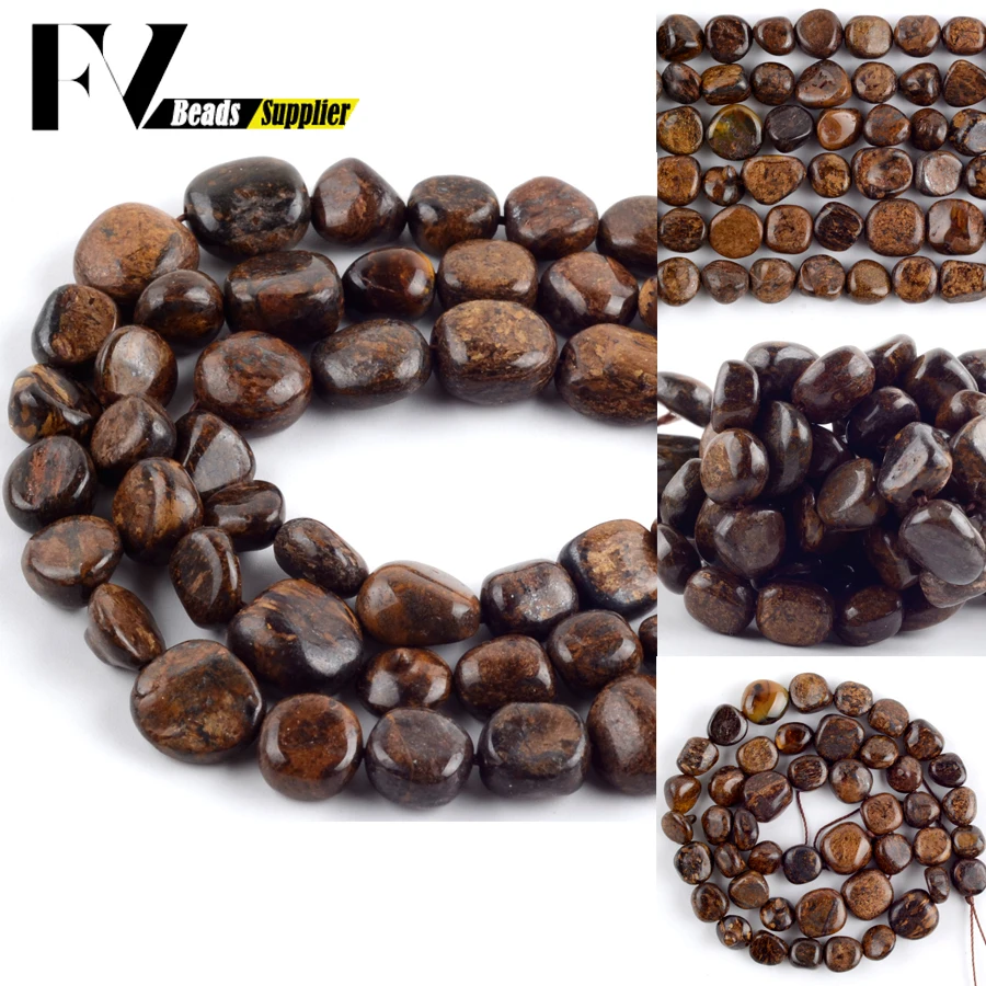 

Natural Irregular Bronzite Stone Loose Chips Beads 8-10mm Spacer Beads For Jewelry Making DIY Bracelets Necklace Accessory 15"