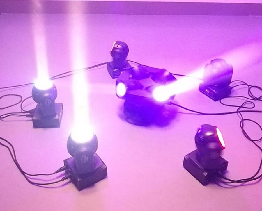 DJ светильник ing mini moving head светодиодный 60 Вт Луч сценический светодиодный светильник с 12 Светодиодный SMD5050 RGB супер яркий светодиодный стробоскоп Точечный светильник фирмы "DMX" контроль