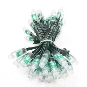 

Wholesale 50pcs WS2811 DC5V 50nodes Addressable LED Pixel Module String IP68 Rated 12mm Spacing RGB Full Color