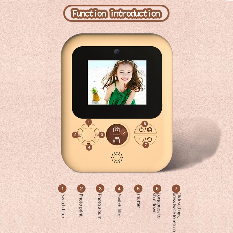 instantânea para crianças câmera digital com foto